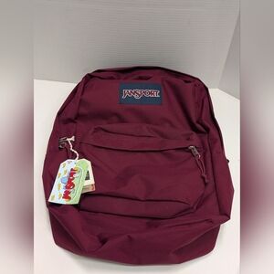 NWT Jansport Superbreak One Russet Red/ Maroon Backpack